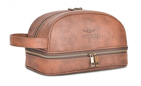Leather Mens Boys Toiletry Bag Canada