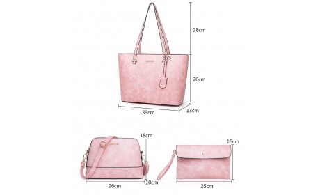 Women Fashion Handbag Shoulder Bag Clutch Bag Purse Card Holder Set 5pcs 