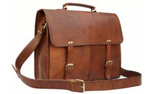 Wholesale travel vintage leather man briefcase laptop shoulder handbag UK