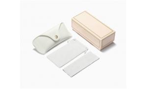 HJ Hard Luxury Sunglasses Packaging Boxes Folding Leather Reading Glasses Case with Gift Bags and Microfiber Pouch