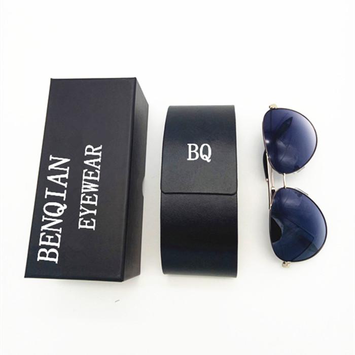 Sunglasses case custom logo/Benqian High quality PU eye glasses case,Sun glasses case with lower price
