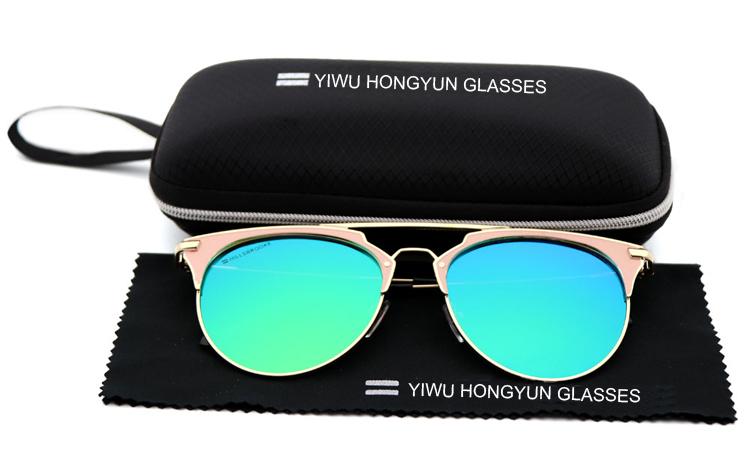 Hot sale folding case outside pvc inside soft velvet box cheap sun glasses cases boxes custom logo available