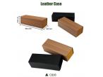 Folding glasses case, leather box for wooden sunglasses