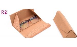 wholesale custom luxury triangle folding sunglasses case with handmade eye glasses case