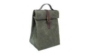 Custom New Arrival Waxed Canvas Insulated Lunch Bag Lunch Tote Bag
