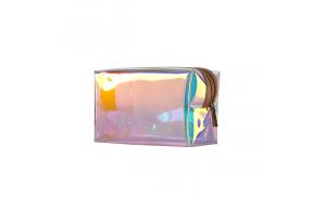 New women Fashion portable holographic laser colorful transparent pvc cosmetic bag