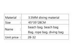 with Pocket Silver Neoprene Beach Bag Tote Bag