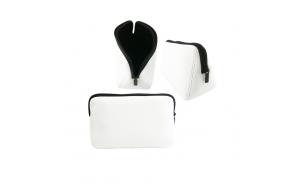 Wholesale cheap logo printing blank white neoprene cosmetic bag & case