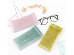 Popular women automatic closure sunglasses pouch elegent design velvet glasses case