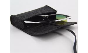 colorful felt sunglasses pouch long belt sport soft felt glasses case