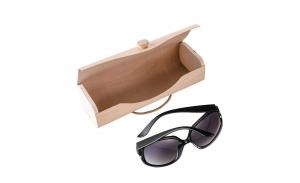 Wholesale Logo Custom Bamboo Sunglasses Box Ultralight Hard Eyeglasses Case Wooden Glasses Case