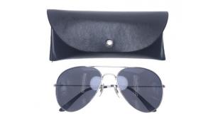 Wholesale black classic PU leather brand custom logo optical sunglass soft case with buttons