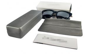 White Brown Black Glasses Case With Logo PU Hot Sale Glasses Box Leather Custom Logo  Wholesale Eyeglass Bags Sunglasses Case