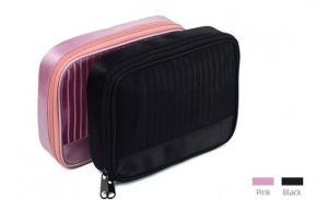 Cosmetic Private Label Professional Pink Wholesale Pvc Small Bags Men Mesh Portable Makeup Bag