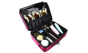 Professional Organizer Large Makeup bag makeup brush cosmetic bag With hard Dividers
