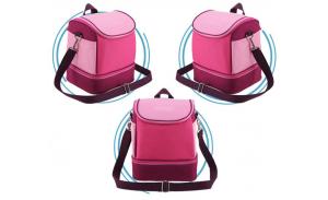 Customize 600D children cooler lunch bag with shoulder strap
