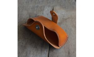 High quality leather glasses case/pouch/bag with various color
