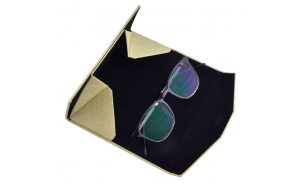 customized pattern handmade pu leather glasses case