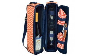 Deluxe Insulated Wine Champagne Tote Deluxe Wine Holder With Glasses