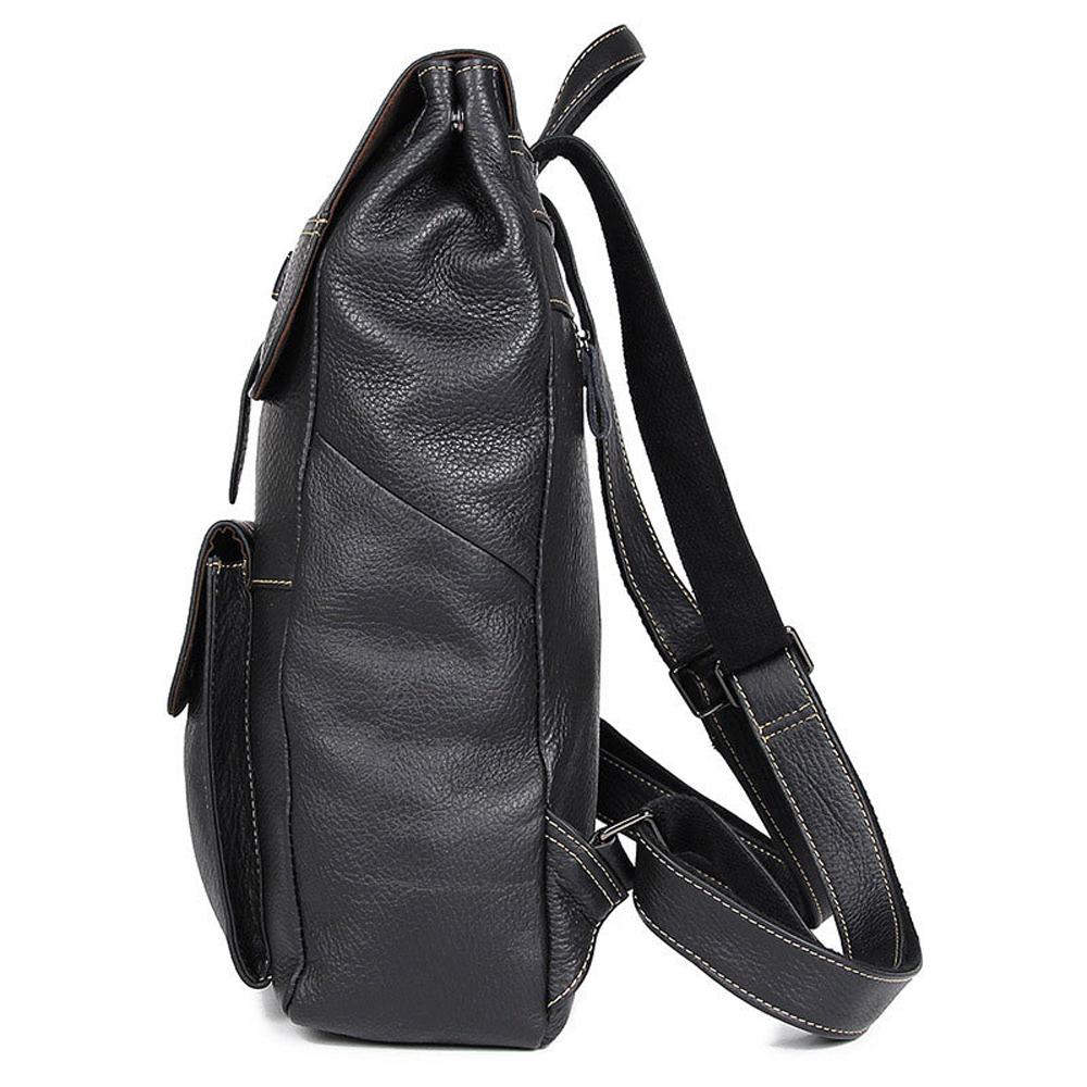 Fashion design Cowhide Casual backpack Custom Leather 15 inch Laptop backpack Man  backpack bag
