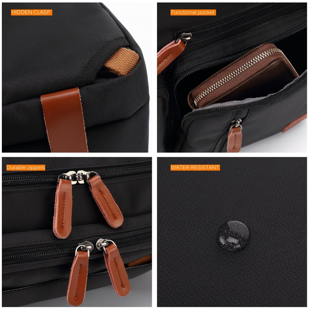 Waterproof Convertible Custom Tote Backpack Fit 17.3 Inch Laptop Messenger Bag Laptop Briefcase