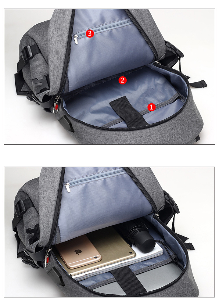 Custom Business Computer Travel Laptop Bag Backpack with USB charger