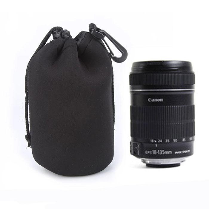 4 Sizes a Set Camera Lenses Protecter Storing Neoprene Drawstring Bag Kit